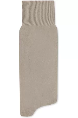 Mash Meia Social Cano Longo Masculina Lisa Poliamida Punho Caqui