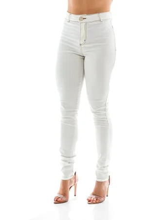 ARAUTO JEANS Calça Sarja Feminina Arauto Hot Pants Collor Off White