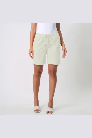 Bloom Bermuda Jogger Jeans Confort Colors Com Elástico na Cintura Cru