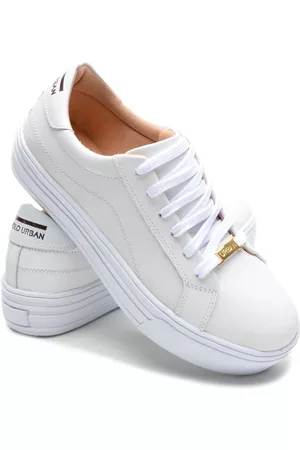 Polo Urban Tênis Casual Feminino em Couro