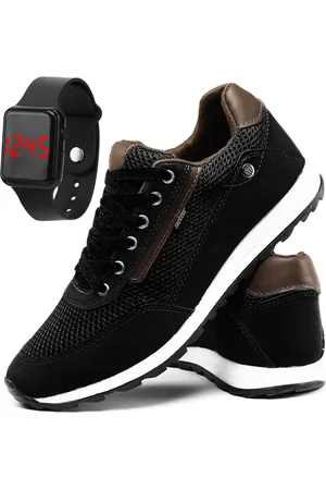 Sapatofran Tênis Masculino Casual Jogger Sapatênis Conforto Dia a Dia + Relógio