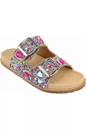 Agnes Veronez Sandalia Papete Miçangas Pedraria Strass Cristais Fino Colorido Lançamento Verão 2023 Multicolor