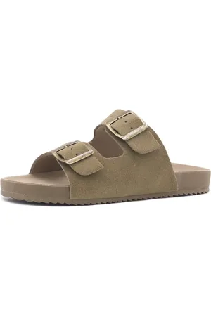 KUENTO SHOES Papete Rasteira Sandalia Couro Marfim Tellini Store