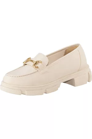 Lumiss Mocassim Tratorado Sapato Oxford Plataforma Off White