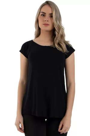 Diluxo Blusa Básica Marcela Tecido Leve Preta