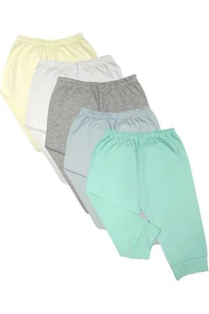 Koala Baby Infantil - Kit Roupa de 5 Peças Calça Mijão Liso Malha Pé Aberto