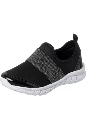 Tininha Infantil - Tênis Menina Calce Fácil Preto Lurex