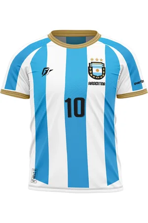 Over Fame Camiseta Filtro UV Argentina Copa Albiceleste Tri Campeã