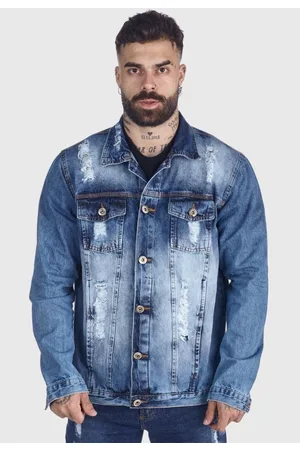 HNO Jeans Jaqueta Jeans Destroyed Premium