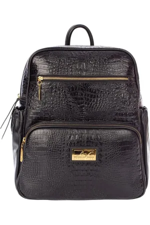 Andrea Vinci Mochila Feminina Grande Em Couro Croco Zooey
