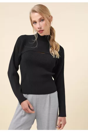 Banana Republic Regata Tricot com Sobreposição Preta