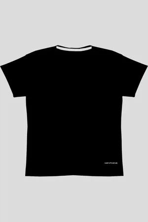 Lunender Camiseta Manga Curta em Malha com Decote Redondo
