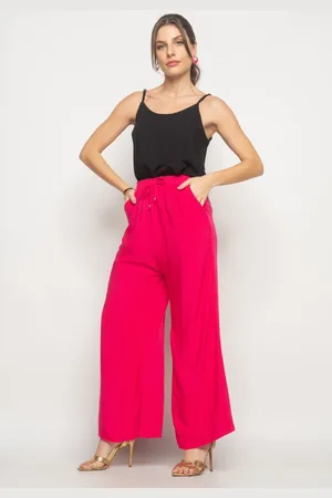 Salvatore Fashion Calça Wide Leg Viscolinho Com Bolso