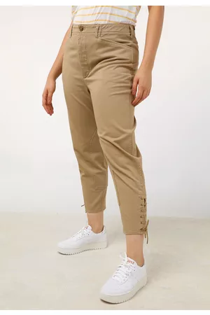 Banana Republic Calça Cropped Sarja Slim Amarração