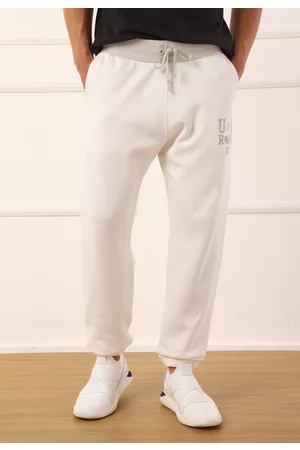 Ralph Lauren Calça de Moletom Jogger Amarração Off-White