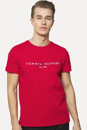 Tommy Hilfiger Camiseta Masculina Core Logo Tee Vermelha