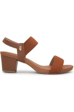 USAFLEX Sandália Feminina Elástico Salto Bloco Y8204