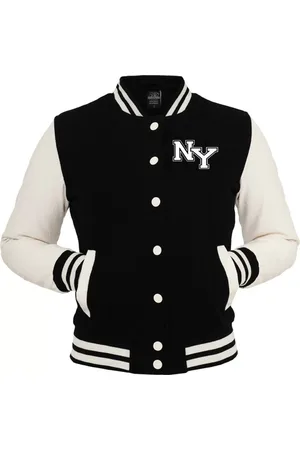 College4EVER Jaqueta College Americana Preta New York City Bordado