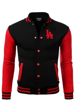 College4EVER Jaqueta College Americana Red Edition Los Angeles Bordado