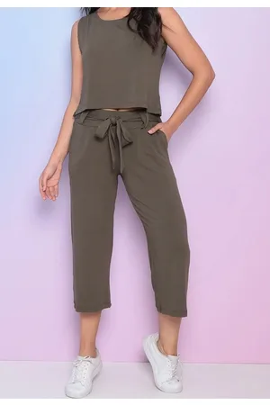 Maria Paes Conjunto Calça Pantacourt e Blusa