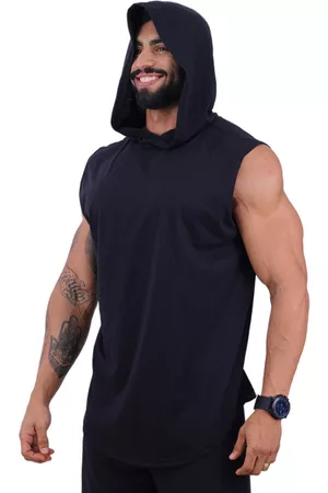 Alto Conceito Regata Longline Machão Masculina Com Touca Para Academia Treino Algodão MXD Conceito