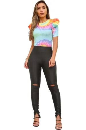 Cia do Vestido Calça Legging Gloss Abertura