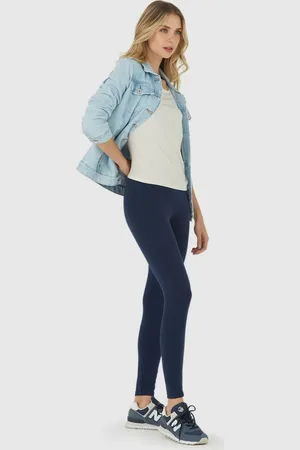 Malwee Calça Legging Básica Feminina Cintura Média Em Algodão
