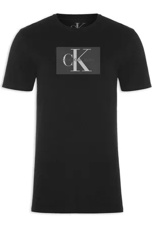 Calvin Klein Camiseta Jeans Issue Logo Grey Block Preta