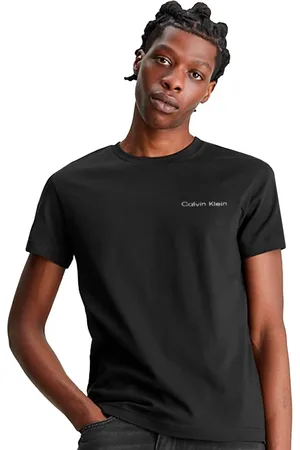 Calvin Klein Camiseta Swimwear Masculina C-Neck Logo Preta