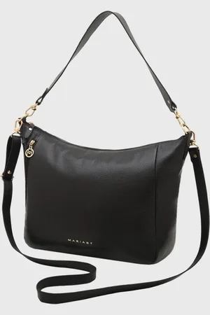 Mariart Bolsa Transversal Couro Lagos Preta