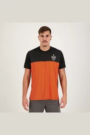 Braziline Camisa Atlético Mineiro Realistic Preta e Laranja