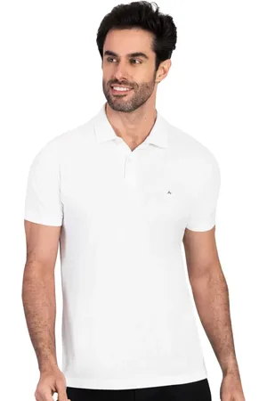 Aramis Polo Masculina Piquet Inner Detail Lt Button Branca
