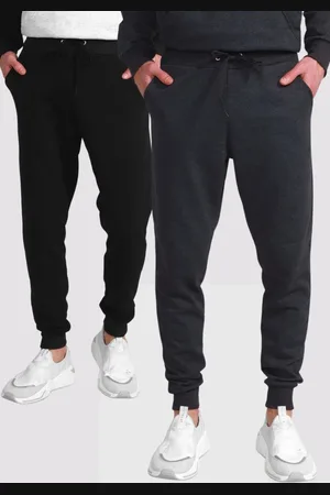 Benellys Kit 2 Calças Masculinas Moletom Lisas Básicas Preto e Chumbo