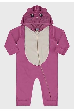 Macacão Pijama Kigurumi Infantil Bebê Baby Bichinho: Gatinho (Rosa