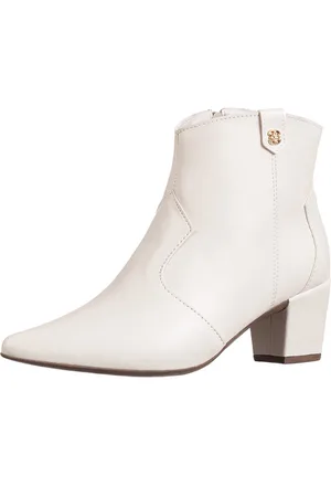 Gigil Bota Bico Fino Salto Grosso Western Off White