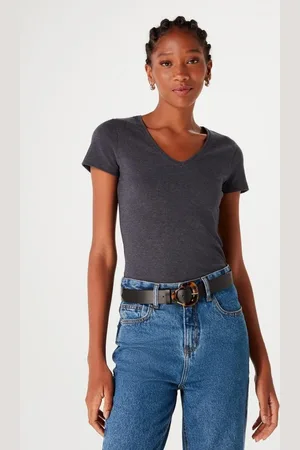 Hering Blusa Básica Feminina Decote V Com Elastano