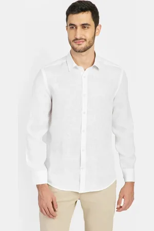 Aramis Camisa Manga Longa Slim Linho Irlandês Branco - G