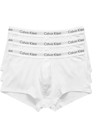 Calvin Klein Cuecas Low Rise Trunk Print Brancas Pack 3UN