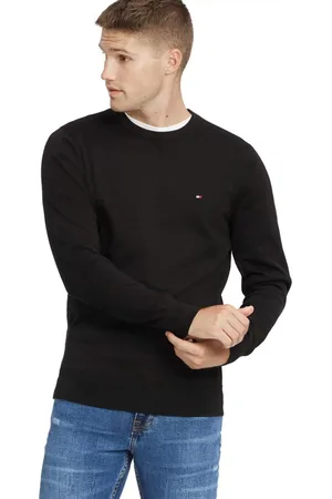 Tommy Hilfiger Suéter Masculino Signature Crewneck Preto