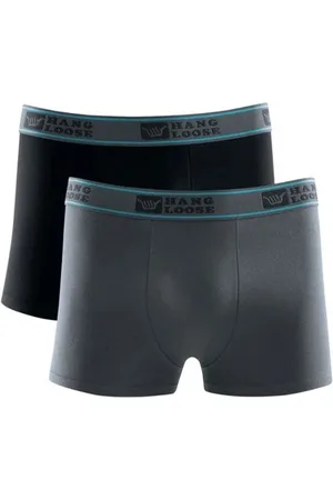 Hang Loose Kit 2 Cueca Boxer Cotton Masculina Cós Elástico Azul marinho G