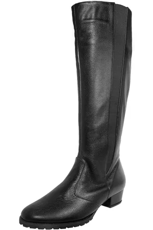 Luiza Sobreira Bota Montaria Salto Baixo Grosso 3cm Cano Alto Bico Redondo Preta Mod. 2211