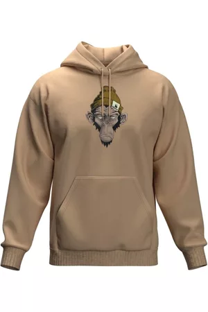 Relaxado Moletom Forro Flanelado Estampado Com Capuz E Bolso Canguru Blusa De Frio