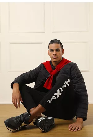 Armani Exchange Calça de Moletom Jogger Logo Preta