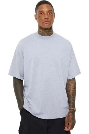 Di Nuevo Camisa Oversized Gola Alta Streetwear Malha Penteada