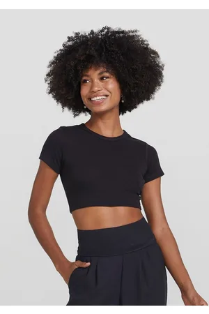 Hering Blusa Feminina Cropped Canelada