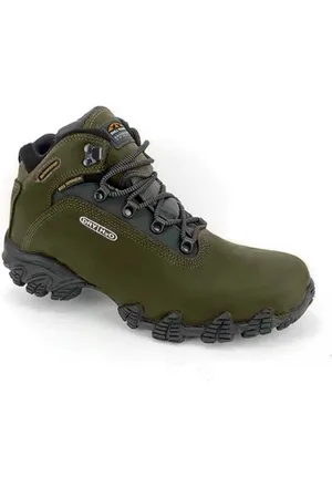 Bota Caterpillar Invader Hiker WP CT Masculino Marrom / Amarelo