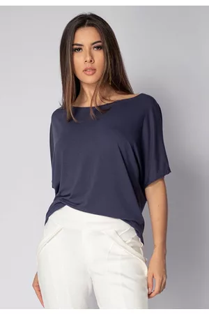 Amazonia Vital Blusa Morcego Malha Gola Canoa Manga Curta