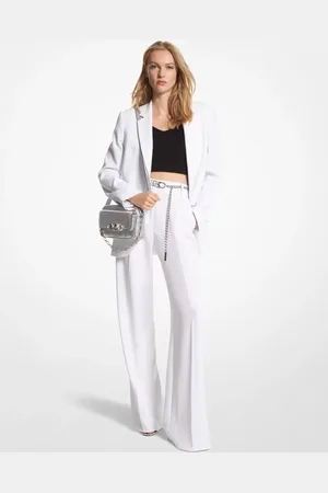 Michael Kors Calça De Sarja Plissada Ms330h2enx001