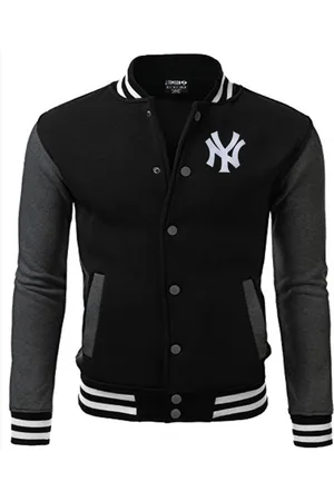 College4EVER Jaqueta College Americana Black Edition New York Bordado
