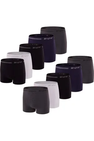 TRIFIL Kit Com 10 Cueca Box Masculino Sem Costura Microfibra